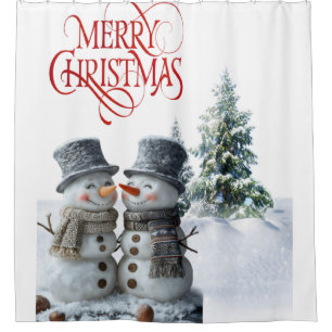 Merry Christmas lll  Shower Curtain