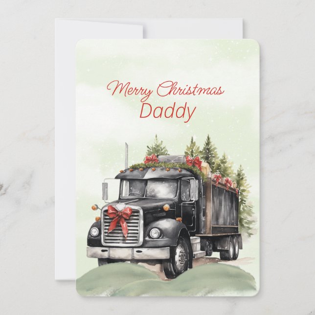 Merry Christmas Long Haul Trucker Daddy (Front)