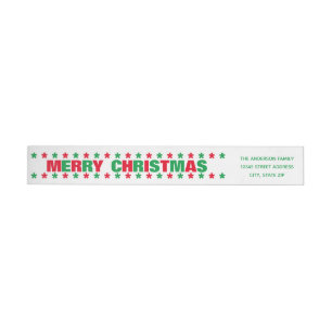 Merry Christmas -Long Return Address Label