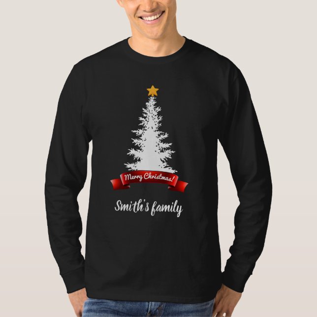Merry Christmas long sleeve customizable T-shirt (Front)