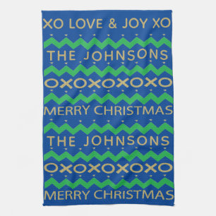 Merry Christmas Love and Joy Tea Towel