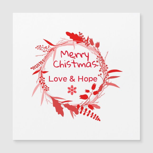 Merry Christmas Love & Hope card (Front)