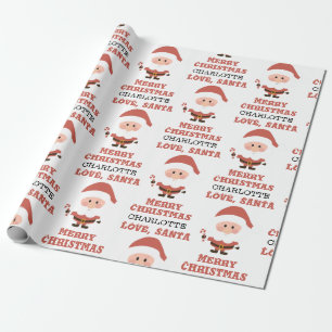 Merry Christmas   Love Santa Gift Wrapping Paper