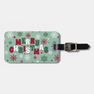 Merry Christmas Luggage Tag