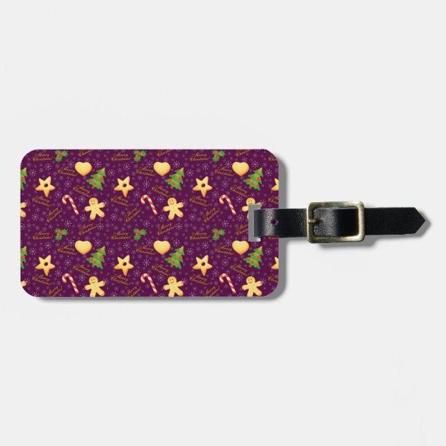 Merry Christmas Luggage Tag (Front Horizontal)