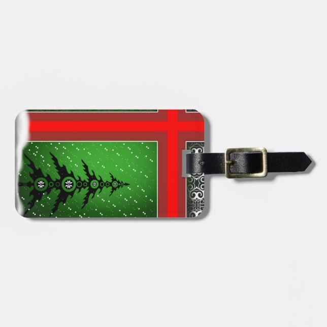 Merry Christmas Luggage Tag (Front Horizontal)