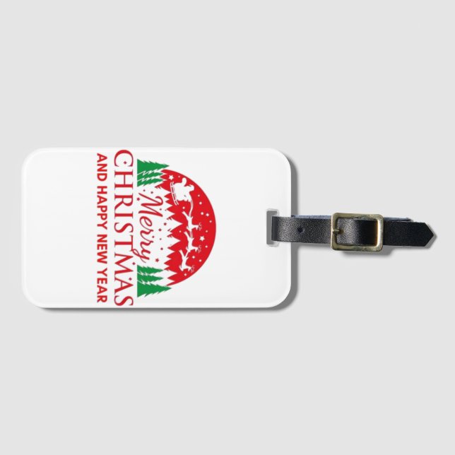 Merry Christmas  Luggage Tag (Front Horizontal)