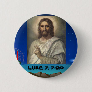merry christmas, LUKE 7: 7-29 6 Cm Round Badge