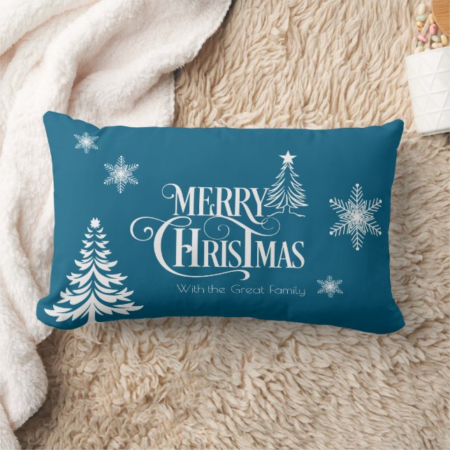 Merry Christmas Lumbar Cushion (Blanket)