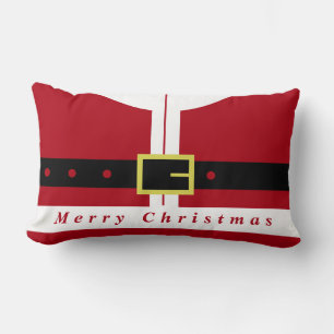 Merry Christmas Lumbar Pillow Santa Claus