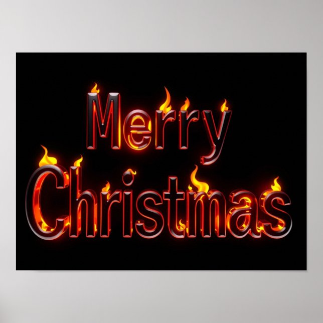 Merry Christmas Luxury Typography Poster Paper 35 (Front)