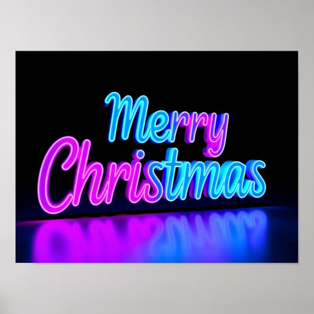 Merry Christmas Luxury Typography Poster Paper H16 (Front)