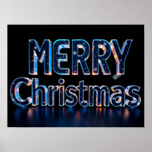 Merry Christmas Luxury Typography Poster Paper H26