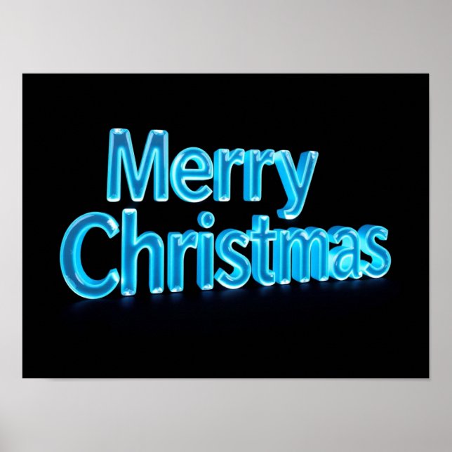 Merry Christmas Luxury Typography Poster Paper H50 (Front)