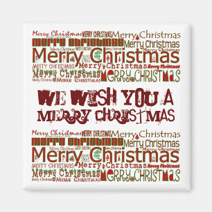 Merry Christmas Magnet - Personalise