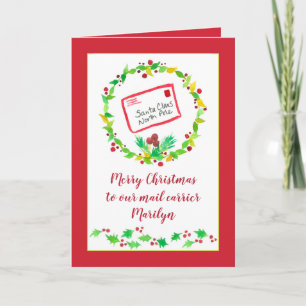 Merry Christmas Mail Carrier Custom Card
