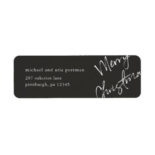 Merry Christmas Mailing Label Return Address Label