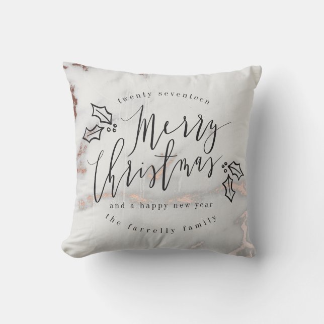 MERRY CHRISTMAS-MARBLE CUSHION (Front)