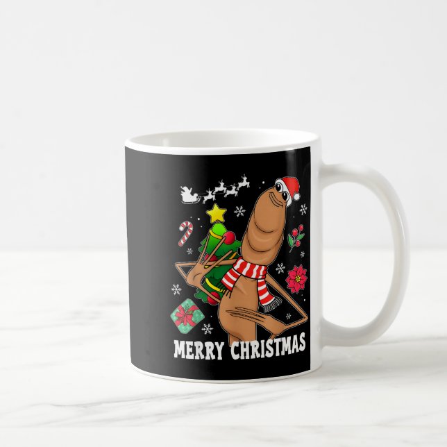 Merry Christmas Marcus The Worm Funny Unhinged Mem Coffee Mug (Right)
