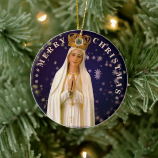 Merry Christmas | Mary virgin | Ceramic Ornament