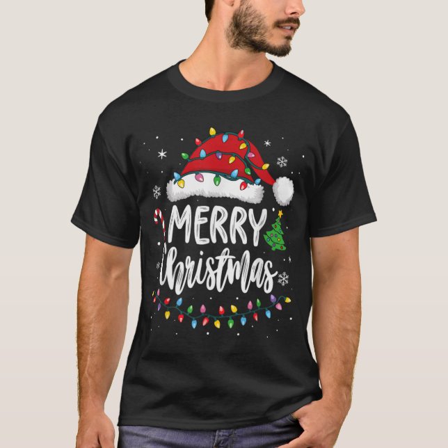 Merry Christmas Matching Family Lights Xmas Men Wo T-Shirt (Front)