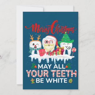 Merry Christmas May All Your Teeth Be White Dental Invitation