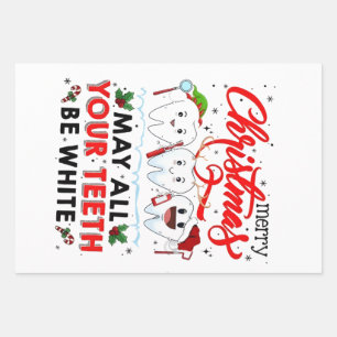 Merry Christmas May All Your Teeth Be White   Wrapping Paper Sheet