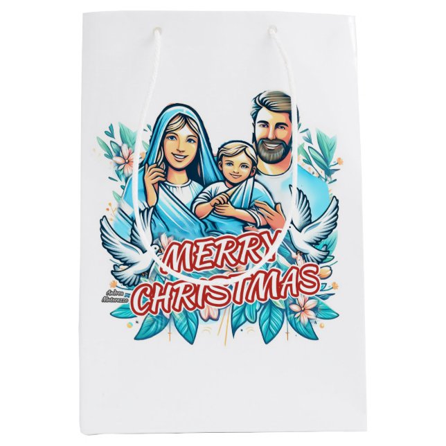 Merry Christmas  Medium Gift Bag (Front)