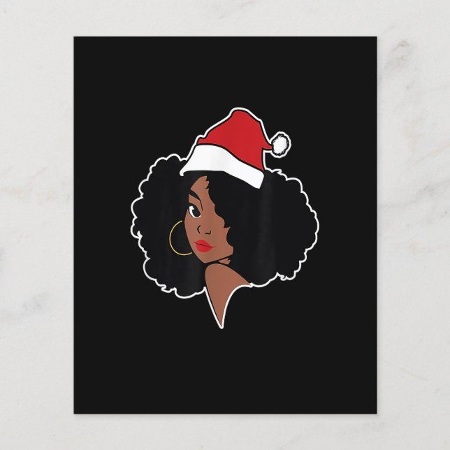 Merry Christmas Melanin Black African American San (Front)