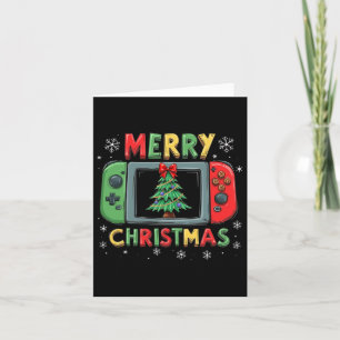 Merry Christmas Men Boys Kids Gaming Gamer Xmas Fu Card