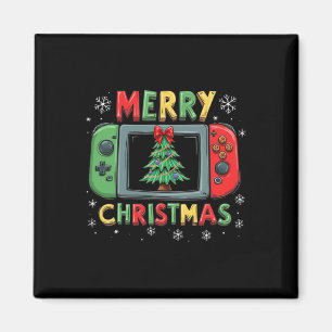 Merry Christmas Men Boys Kids Gaming Gamer Xmas Fu Magnet