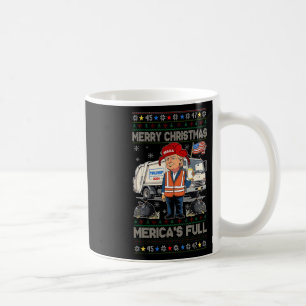 Merry Christmas Merica's Full Funny Trump Xmas  Coffee Mug