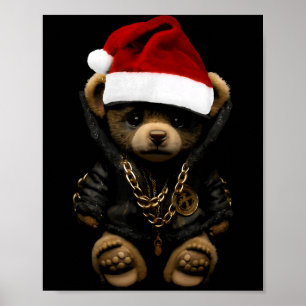 Merry Christmas Merry 2025 Teddy Fashion Rap Teddy Poster