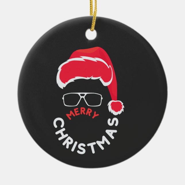 Merry Christmas, Merry & Bright                Ceramic Ornament (Front)