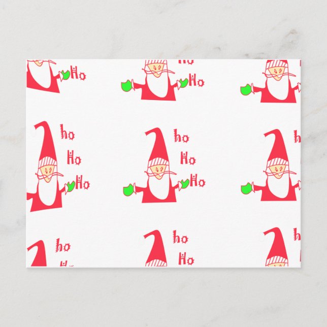 Merry Christmas Merry Christmas Funny Santa Hohoho Holiday Postcard (Front)