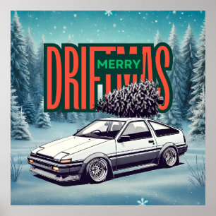 (Merry Christmas) Merry Driftmas - Hachiroku Poster