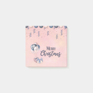 Merry Christmas Message Baubles, Gifts & Balloons Post-it Notes