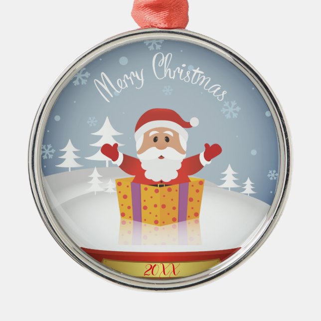 Merry Christmas Metal Ornament (Front)