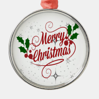 Merry Christmas Metal Ornament