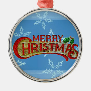 Merry Christmas Metal Ornament