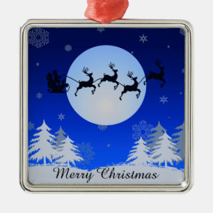 Merry Christmas Metal Ornament