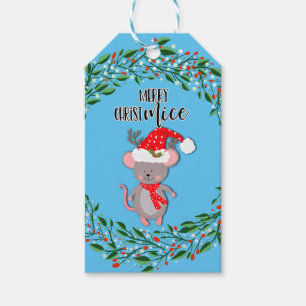 merry christmas mice funny joke christmas gift tags