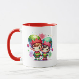 Merry Christmas Mimi Personalised Elves Mug