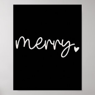 Merry Christmas Minimal Script Font Xmas Holiday P Poster