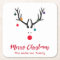 Merry Christmas minimalist and cute reindeer white
