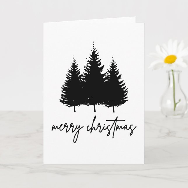 Merry Christmas minimalist Holiday Season Card (Small Plant)