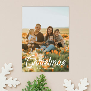 Merry Christmas Minimalist Overlay Photo Card