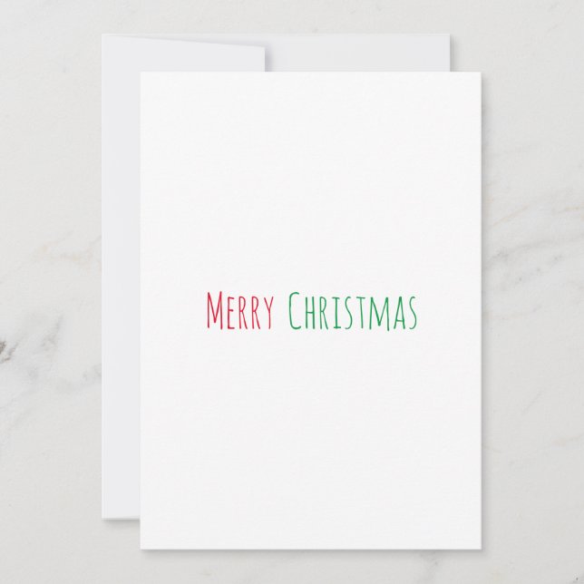 Merry Christmas minimalist simple Holiday Card (Front)
