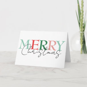Merry Christmas Minimalistic Colourful Simple  Card