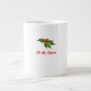 Merry Christmas Mistletoe Large Coffee Mug